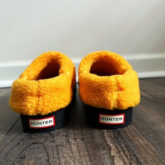 Hunter PLAY SHERPA INSULATED CLOG Black Nomad Orange New Women's Shoes Size 7 - Picture 6 of 10